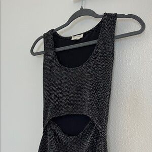See You Monday Black and Gray Backless Dress